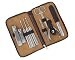 No.2 Warehouse 9in1 New Men Manicure Grooming Set Kit Nail Clipper Leather Case Groom&travelling Kit+ a Piece of Clean Cloth
