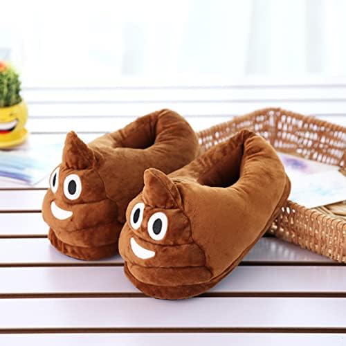 Funny Slippers Poop - Funny Expression Poop Slippers For Women Men | Non Slip Memory Foam Fluffy Soft Warm Slip On House Slippers, Cozy Plush For Indoor