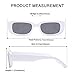 aisswzber Vintage Rectangle Sunglasses for Women Men 90s Fashion Narrow Square Frame Eyewear UV400 Protection
