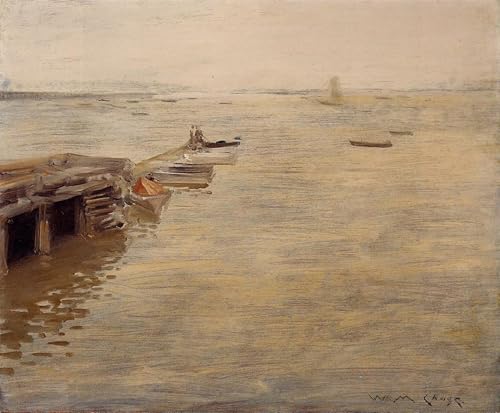 Pinturas póster de lienzo playa William Merritt arte de pared vintage 60x90cm