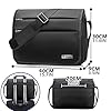 SPAHER Mens Shoulder Bag Laptop Briefcase Ipad Work Messenger Business Office Crossbody Bag Waterproof Travel Gift for Notebook MacBook Air 14" Black #2