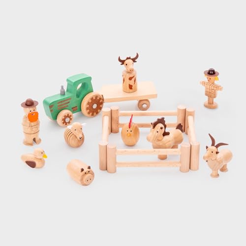 tickit Wooden Farm Play Set including Tractor, Animals & Figures - Image 2