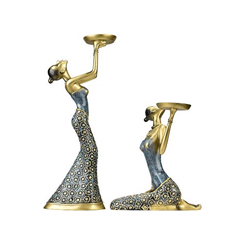 Wjccy Vintage Abstract Lady Candle Holders Statue Sculpture Candlestick Candle Holder Home Decoration Accessories Home Decor #TOP6