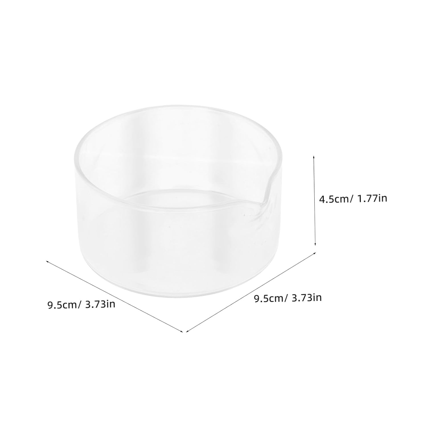 Glass Crystallizing Dish Spout Laboratory Glassware for Evaporation 250ml Capacity Flat Bottom Design for Scientific Experiments and Crystallization