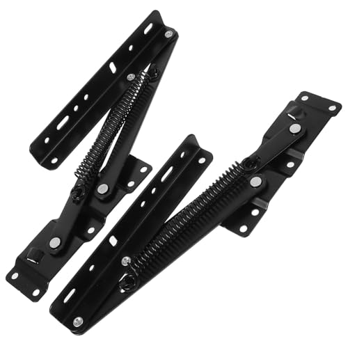 POPETPOP Charnières de Levage à Ressort Accessoires de Quincaillerie pour Meuble Lot de 2 Mécanisme Pliable en Acier Laminé à Froid, Design Gain de Place pour Table Basse Relevable