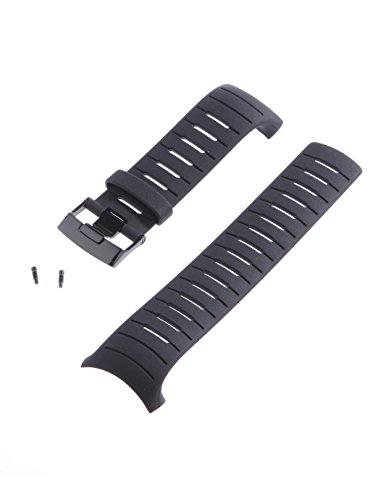 Suunto D6i All Black Band Strap w/ screws (Stronger Strap for D6 Dive Computer)