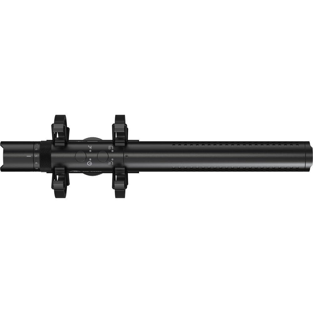 Mackie EM-98MS professionelles USB-Richtmikrofon mit wiederaufladbarem Akku, elastischer Kaltschuhhalterung und Kopfhörerausgang