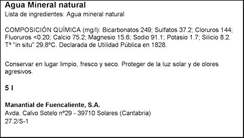 Solares. agua mineral natural solares.5l.
