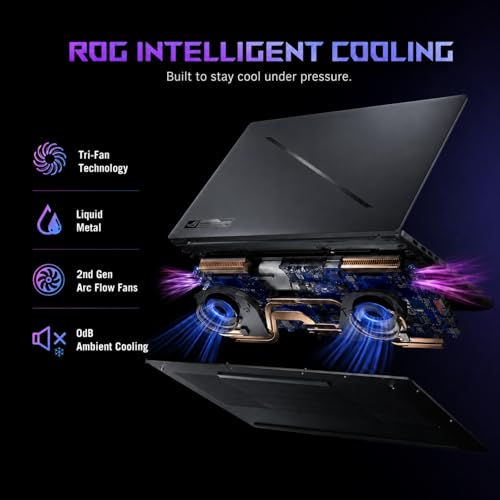 Image of ASUS ROG Zephyrus G16 All-Around Gaming Laptop, 16 inch 2.5K OLED 240Hz Display, Intel Core Ultra 9 285H, GeForce RTX 5070, 16GB RAM, 1TB PCIe 4.0 SSD, Wi-Fi 7, Bag-Ready Notebook, Eclipse Gray