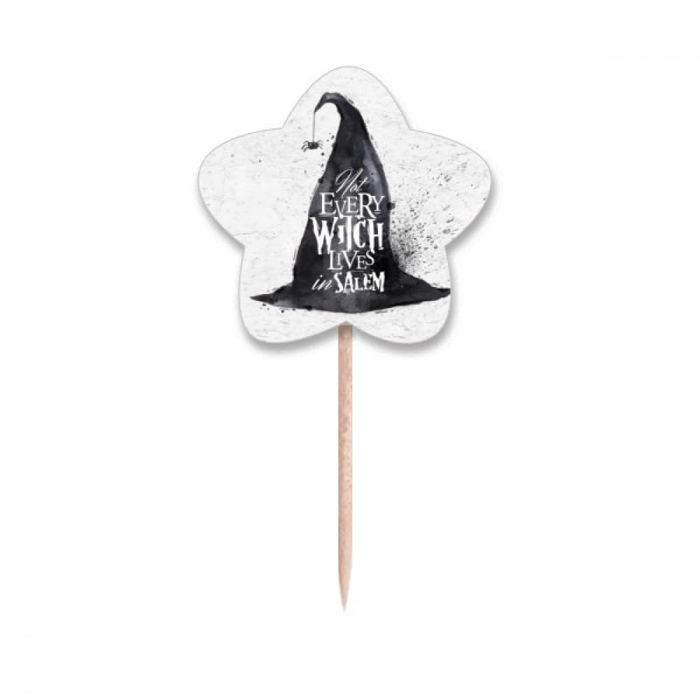 Chapeau de magicien effet encre et drapeaux étoiles pour décoration Halloween