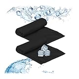 Relaxdays K&uuml;hlendes Handtuch, 2er Pack, Mikrofaser, K&uuml;hlt&uuml;cher Hals, Sport & Fitness