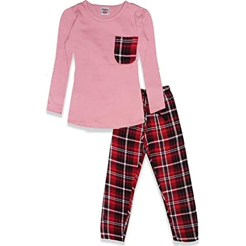 SHOPPE 'N' SMILE Girls Long Sleeve Cotton Pajamas Cotton T Shirt and Flannel Trousers (3-4 Years) Multi Cover