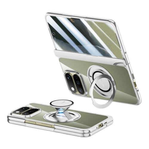 Pixel 11 Pro Fold�Ή������O�z���_�[�P�[�X (�V���o�[) | �X�N���[���v���e�N�^�[�����A�q���W�ی�A��]���L�b�N�X�^���h�A���C�����X�[�d�Ή�
