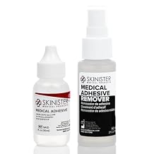 Medical Adhesive and Remover Combo Pack - Waterproof Silicone Skin Glue for Ostomy Bags, Breast Form, Prosthetics, Condom Catheters 2oz + 1oz