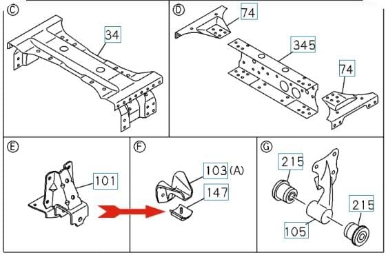 4 Pcs Leave Spring Stop, Auxiliary Spring compatible with Isuzu Npr, Nqr - 4.8Td, 5.2Td 1998-2010
