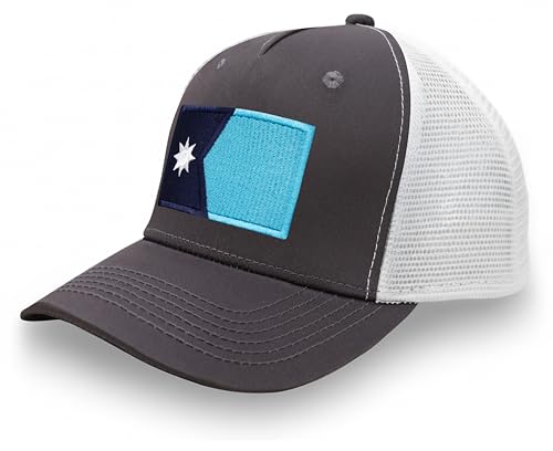 Image of International Tie State Hat for Men and Women, Adjustable Snapback Trucker Baseball Cap with Embroidered Patch