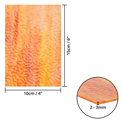 Belle Vous Mosaic Glass Sheets (10 Pack) - 10 x 15cm / 4 x 6 inches Mixed Colours - Textured Stained Cathedral Glass - Transparent Tiles Ideal for DIY Mosaic Arts/Crafts and Home Decoration