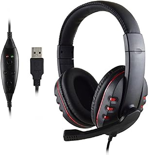 FNSHIP P3-726 Headband Gaming Headset USB Port Wired Stereo Micphone Headphone Earphone