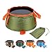 NATTCO Folding Portable Bucket Colorful Outdoor Folding Portable Wash Face Basin Pot Collapsible Bucket Camping Hiking Shower with Storage Bag (Color : D1), HUIM SHSE3 STORE-1