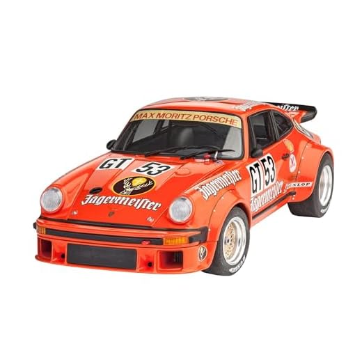 Revell Maqueta Porsche 934 RSR Jägermeister, Kit Modelo, Escala 1:24 (07031), Color Orange, 17,9 cm de Largo