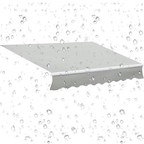 Toile de rechange pour auvent de terrasse rétractable en polyester imperméable