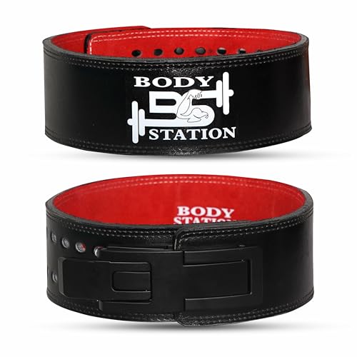 Image of Suede Leather Weight Lifting Belt for Men & Women | Lever Buckle Powerlifting Gym Belt for Back Support | Heavy Duty Workout Belt for Squats, Deadlifts