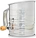 Natizo Stainless Steel 3-Cup Flour Sifter - Lid and Bottom Cover - No More Mess In Your Kitchen