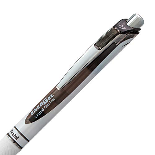 Bolígrafo Pentel EnerGel Pearl Retráctil Gel Líquido 0.7mm Pack 12 miniatura 3