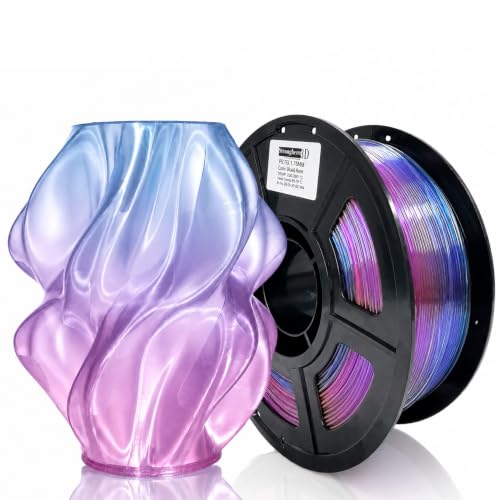 Image of PETG 3D Printer Filament,Blue to Rose,Aurora Blue Purple,Pink,Diameter 1.75mm Net Weight 1kg(2.2lbs)