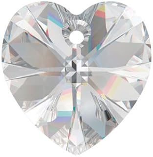 Crystal Clear Heart 28mm, Jewelry Crystal, Party Décor, Holiday Accent