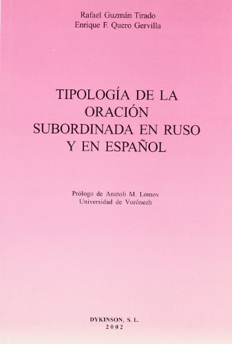 Portada de Tipologia de la Oracion Subordinada en Ruso y en Español