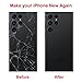 Perzework Rear Back Glass Replacement Compatible with Samsung Galaxy S23 Ultra 6.8-inches with Reparing Tool Kit (Phantom Black)
