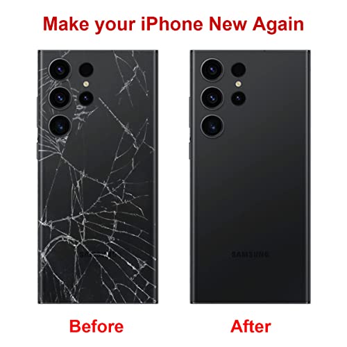 Perzework Rear Back Glass Replacement Compatible with Samsung Galaxy S23 Ultra 6.8-inches with Reparing Tool Kit (Phantom Black) by Perzework - Image 5