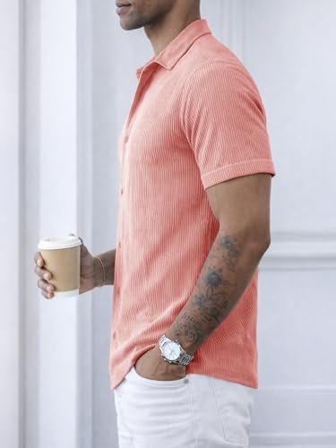 Image of Nobel Monk Men's Solid Casual Shirt |Half Sleeve | Regular Fit |Stylish Shirt for Men