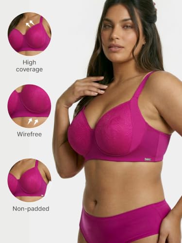 Image of Enamor Bamboo Cotton IB26, Women's Full Support Bra - 3X Softer, 4X More Absorbent, Antimicrobial, Non-Padded, Wirefree, High Coverage