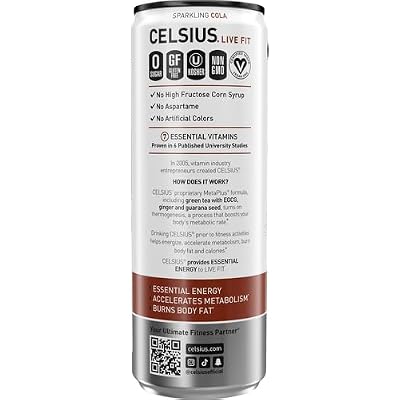 Celsius RTD Sparkling Cola, 12 Ounce