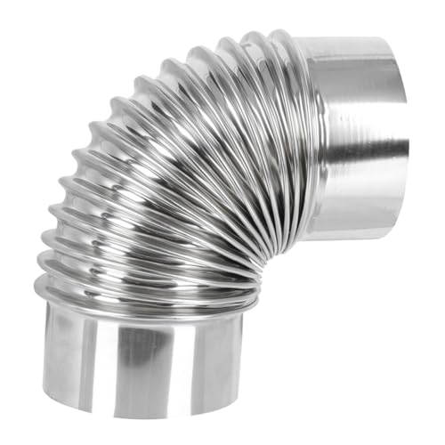 DIYEAH 90Grado Codo De Tubo De Chimenea De Inoxidable De Accesorio De Ventilación Para Estufas Tubo De Escape De Metal Para Instalaciones