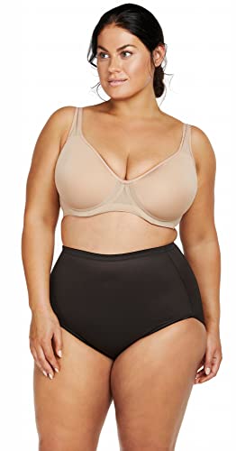 Naomi and Nicole Unbelievable Comfort Plus Size Firm Control Waistline Shaping Brief, Black 1X (UK 18)