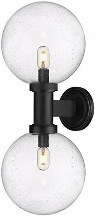 Z-Lite 599B2-BK Laurent Outdoor Wall Sconce, 2-Light 120 Total Watts, Black