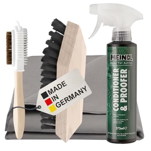 RENNER XXL MEINDL Wildleder-Pflegeset – Meindl Conditioner & Proofer Imprägnierung + Schmutzbürste + Mikrofasertuch + Wildlederbürste – Optimal für Nubuk- & Veloursleder