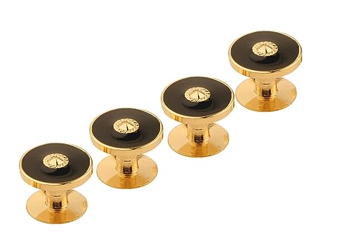 TRIPIN Brass Black Golden Kurta Buttons – Elegant and Versatile Buttons for Men and Women’s Ethnic Wear – Enhance Your Kurta Collection with Stylish Accessories