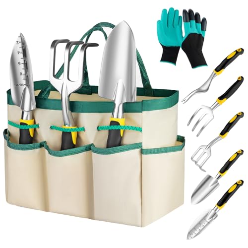 FrutPunch Garden Tools, Ergonomic Gardening Tools, Gardening Hand Tools Aluminum