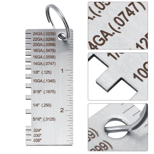 Calibrador para espesores de metal y alambre, 2 unidades miniatura 2