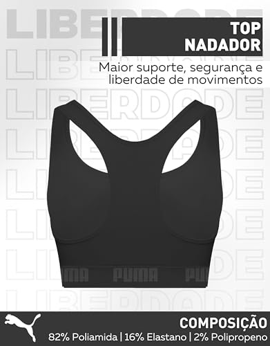 Kit 2 Top Puma Nadador Academia Sem Bojo Sem Costura Microfibra Feminino (BR, Alfa, M, Regular, 1 Tu