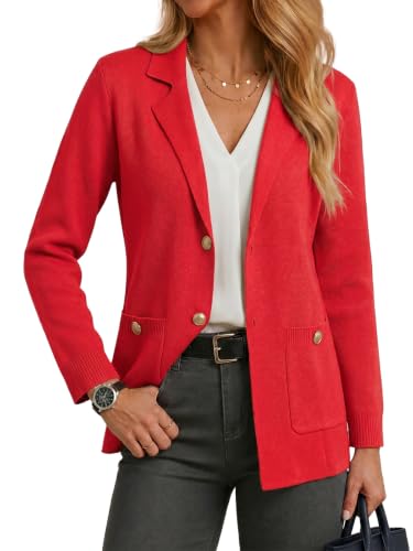 Image of Cicy Bell Womens Sweater Blazers Business Casual Long Sleeve Work Cardigan