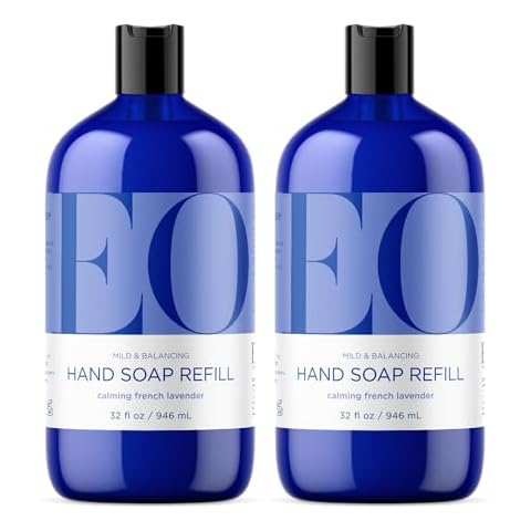 EO Liquid Hand Soap Refill, 32 Ounce (Pack of 2), French Lavender, Organic Plant-Based Gentle Cleanser with Pure Essential Oils Cover