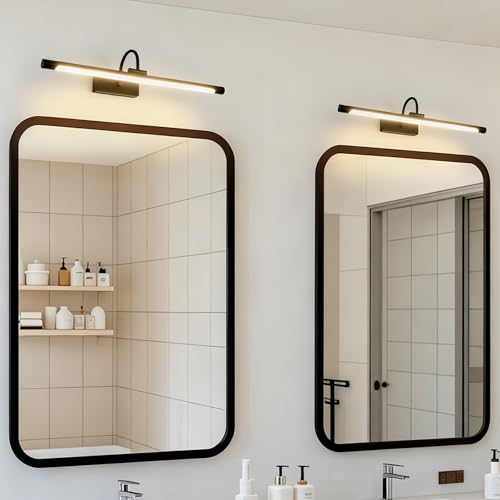 Apliques de pared LED 60cm de metal bronce y acrílico con luz cálida para el espejo del baño 6