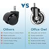 Office Chair Caster Wheels,Office Chair Wheels Replacement Rubber Chair Casters for Tile, Hardwood Floors and Carpets, Universal Fit for Most Chairs- Set of 5