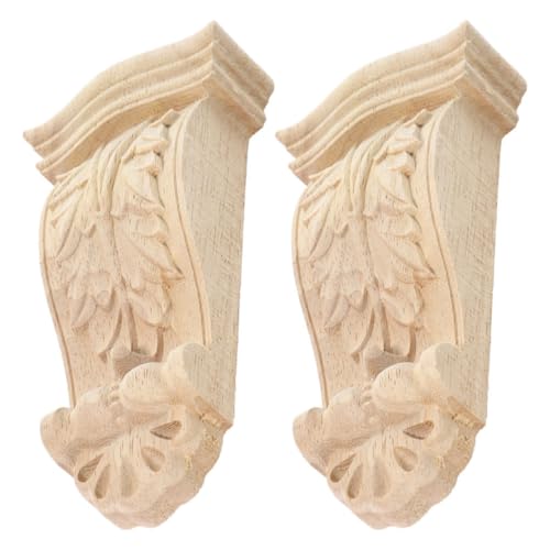 Ménsulas decorativas de madera CRAFTHROU con soporte versátil y tallado europeo de repisas