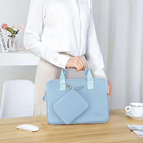 Image of Hseok Laptop Sleeve 13.3-14 inch Case with Small Pouch, Neoprene Computer Bag Compatible with MacBook Neo /Pro 14 M5 /M4 /M3 /M2 /M1, Mac Air /Pro 13.3, XPS 14 and Most 13-14 inch Notebooks,S02B01